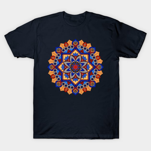 Colorful Artistic Mandala T-Shirt by AlondraHanley